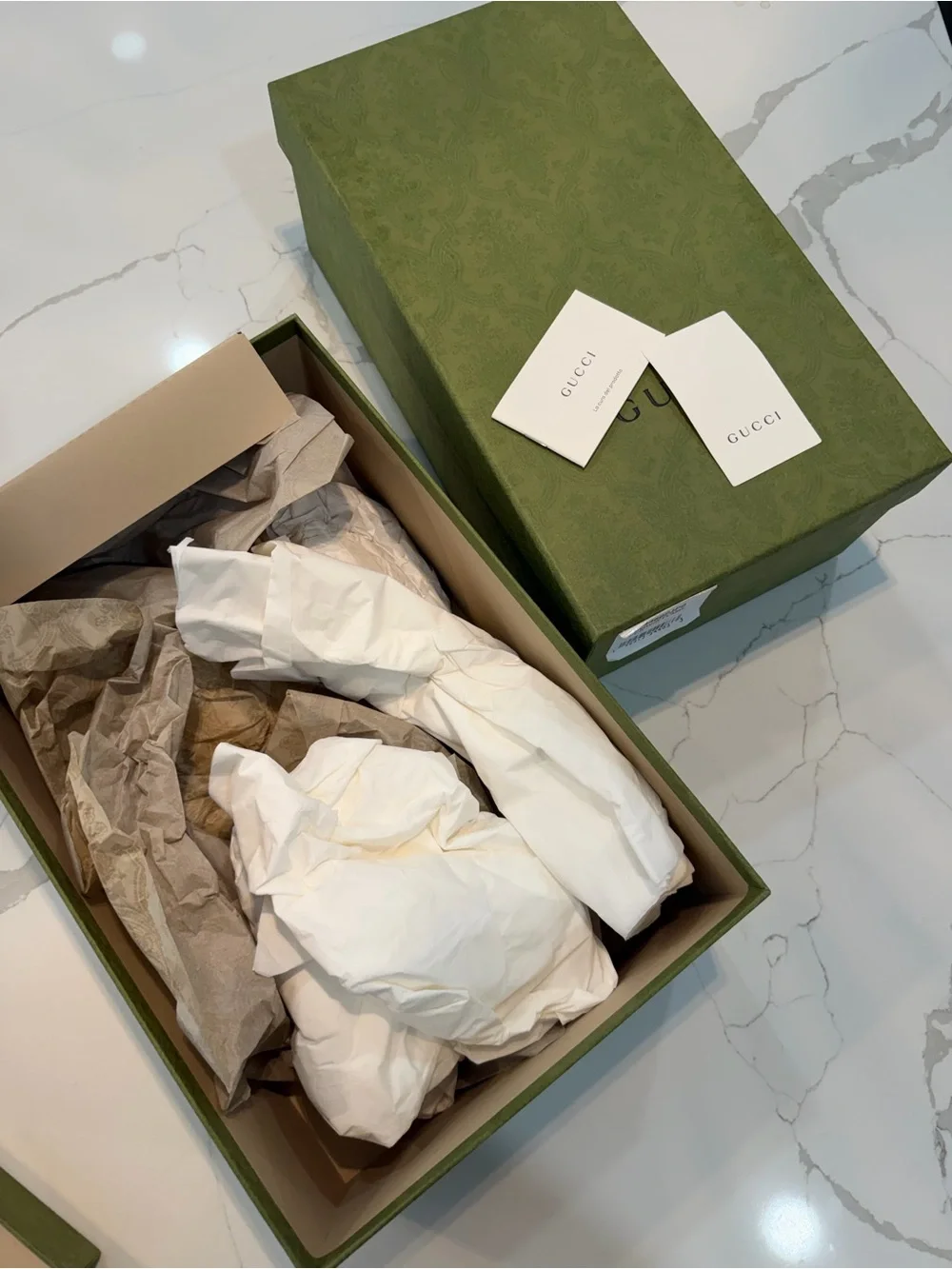 Gucci Olive Green Signature Logo Shoe Boxes - Pair
